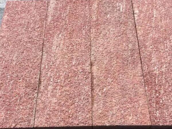Red Shouning Porphyry Granite Flamed Tiles