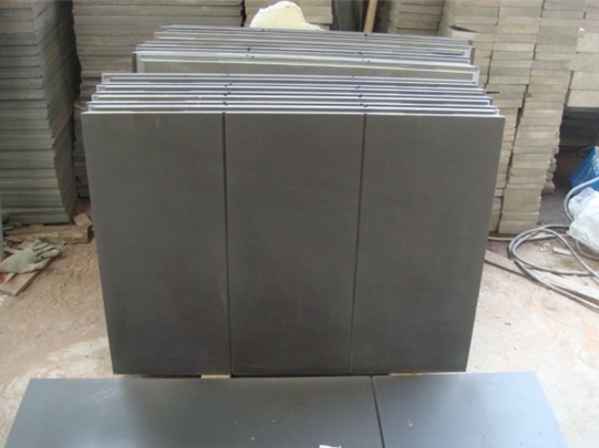 China Black Sandstone Honed Flooring Tiles And Wall Covering