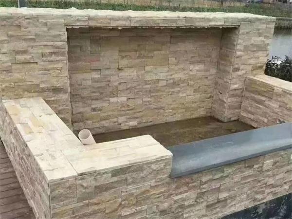 China Beige Travertine Cultured Stone Wall Decoration Tiles