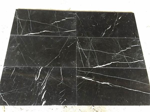 Nero Marquina Marlbe Glossy Floor And Wall Tiles