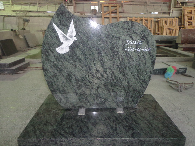 Olive Green Granite Tombstone,Green Granite Headstone